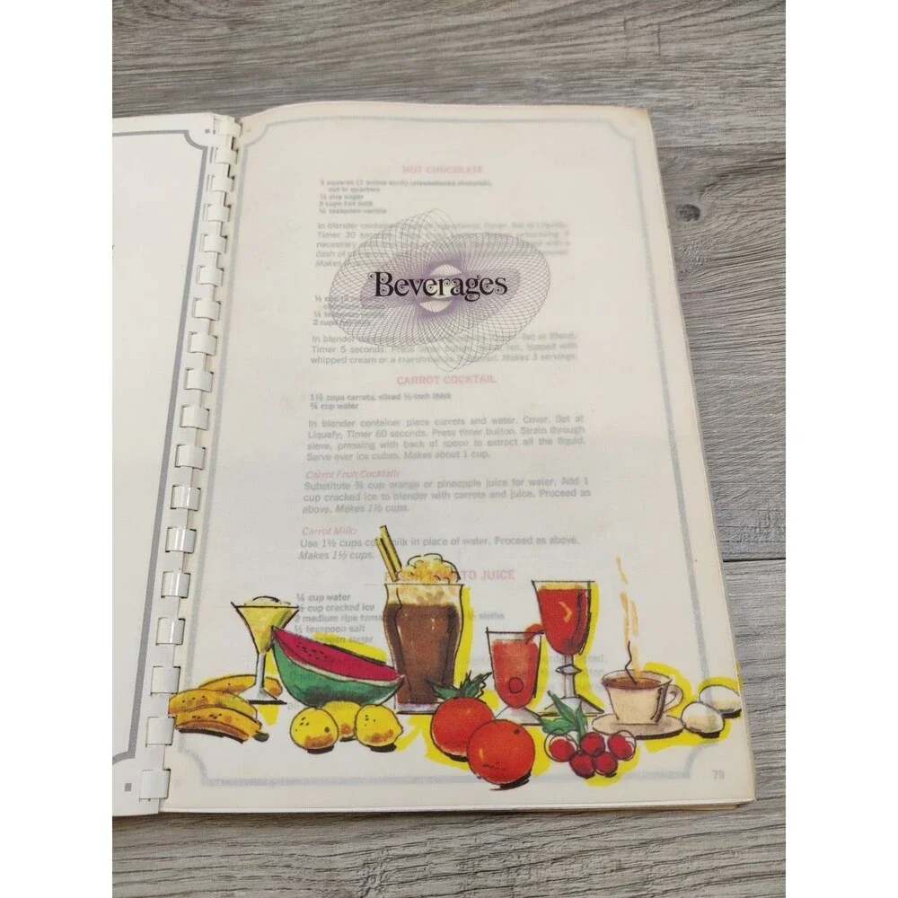 Vintage Farberware Electronic Blender #284 Manual Recipe Book-Cookbook